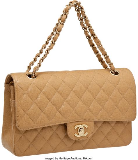 chanel classic flap caviar leather handbag